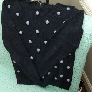 Talbot's Navy blue cotton crew neck sweater